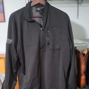 Grunt Style Black Lightweight Quarter Zip Sweatshirt size XL